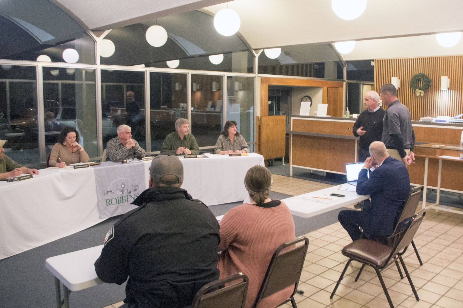 The Robbins Board of Commissioners meets on Jan. 9, 2019.